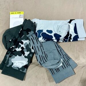 New Women’s Nike Camouflage and Striped Socks